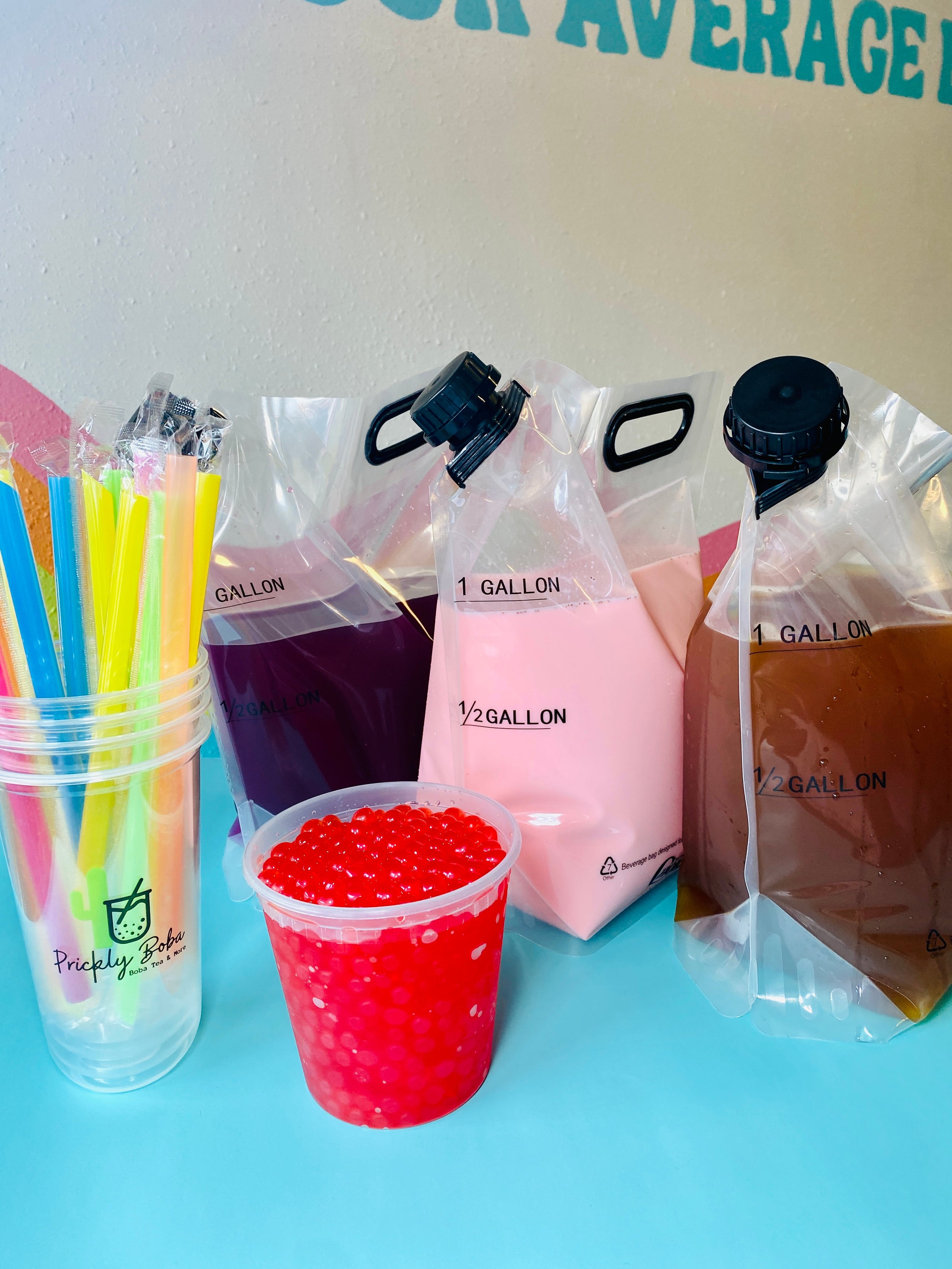 Gallon lemonade prickly boba